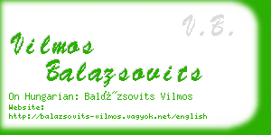 vilmos balazsovits business card